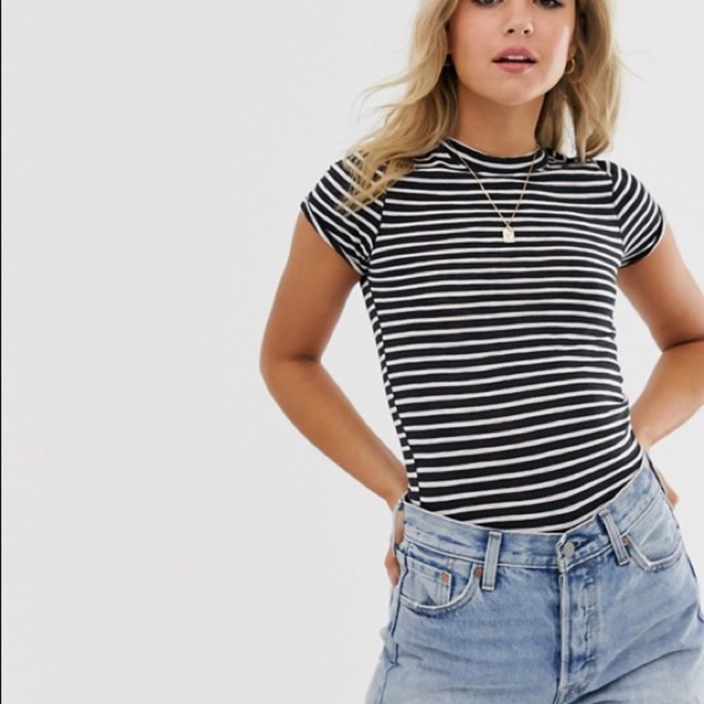 free people 'night sky' striped tee